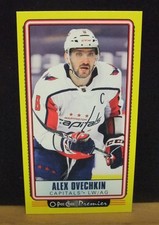 2021-22   alex ovechkin   opc   tall boy   yellow border   capitals