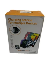 MASBATER 5-Port USB-C Fast Charging Station Multiple Devices iPad Tablet Black