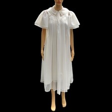 Vintage 1960s Shadowline Sheer Nylon Chiffon Bridal Peignoir Set 32 XS /cb