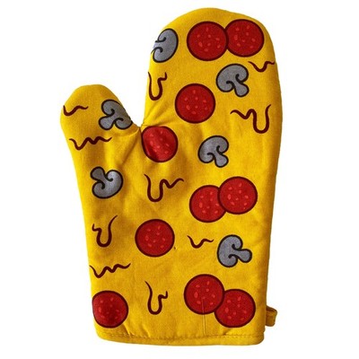 Funny Pizza Oven Mitt   Pepperoni and Cheese Kitchen Mitt,