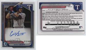 2024 Bowman Chrome Prospect Auto Refractor /499 Quincy Scott #CPA-QS Auto