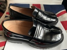 Men's/Women's Tabi Loafer Split Toe Casual Leather Shoes Thick Sole,36 eu,3.5 Uk