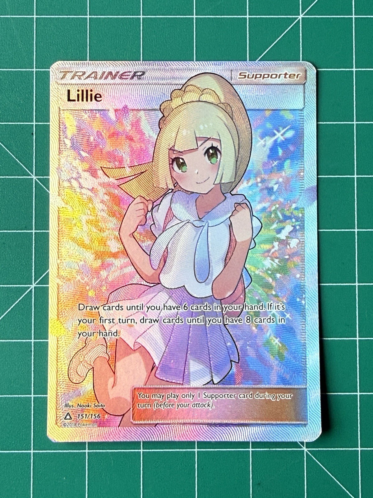 Pokémon Lillie 151/156 Full Art Ultra Prism Supporter Trainer Near Mint