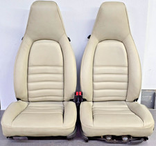 Very Nice Pair Of Used Original Recaro Porsche 911 Front Bucket Seats Linen 1987