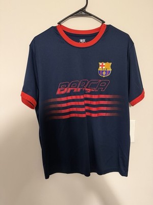 FC Barcelona Barca T-Shirt Navy Red Official FCB Soccer Men s Large L 