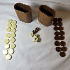 Vintage Backgammon Pieces.