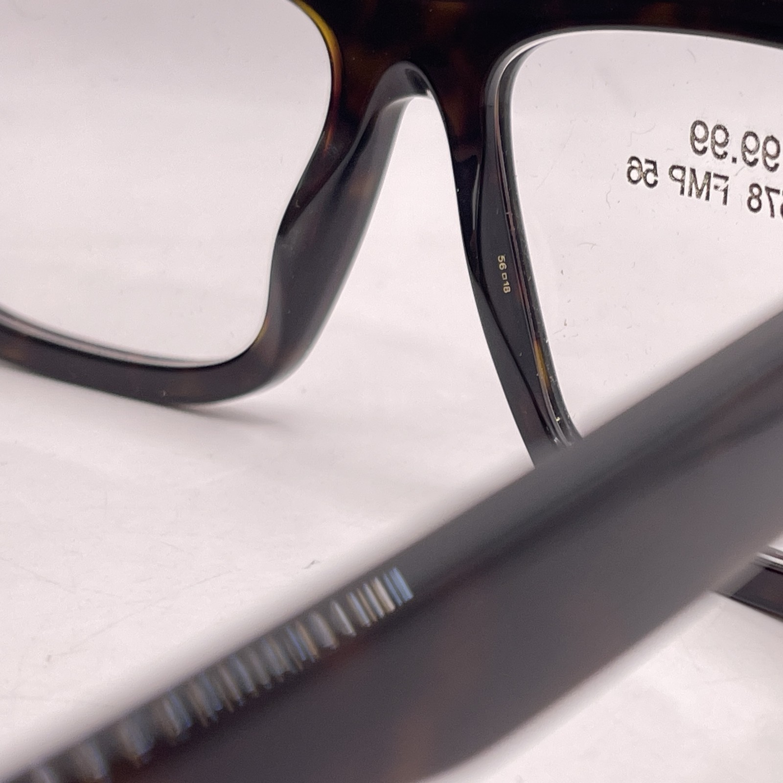 Gucci Mens Large Square Full Rim Eyeglasses GG462O Havana Pre-Owned thumbnail 9