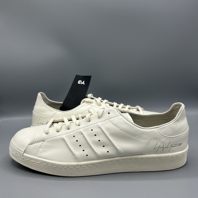 Adidas Y-3 Superstar Sneakers Off White Leather Casual Shoes UK