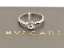 Bulgari 0.21 D/VVS2 Diamond Platinum Egagement Ring Size 4