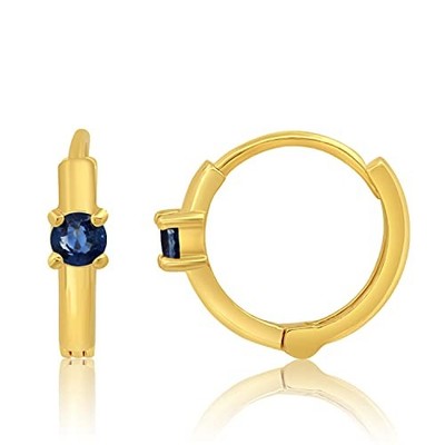 MAX+STEIN 14K massiv Gold Huggie Creolen rund 11 mm klein Gelbgold