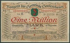 Gonsenheim 1 Million Mark 1923, Cellar 1850, Uncirculated (K1631)