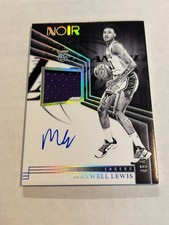 2023-24 PANINI NOIR MAXWELL LEWIS 45/99 ROOKIE ON CARD PATCH AUTO LAKERS SP TT1