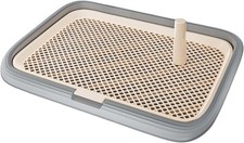 Dog Potty Training Tray 18.5 x 14.6" Pee Pad Holder Mesh Grate Splash Guard