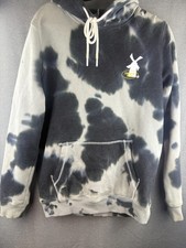 DUTCH BROS COFFEE Small Since 1992 Hooded Hoodie Sweatshirt Black Gray Tie Dye