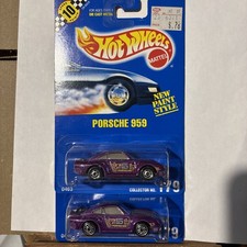 Hot Wheels Blue Card Porsche 959 179 Lot Of 2 Complete Variations