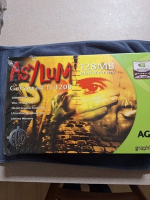 Asylum NVidia geforce4 ti 4200 graphics card 128 mb ddr agp interface