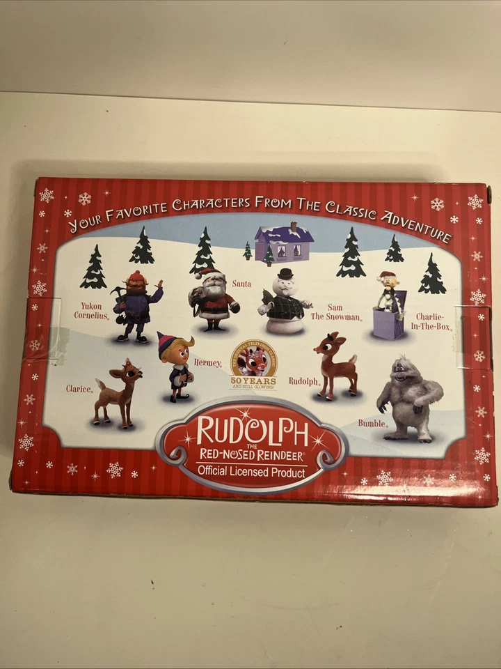 Juego de 8 figuras de Rudolph el reno nariz roja juguetes inadaptados personajes Foto 4 de 4