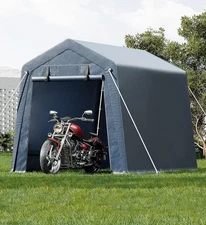 6×8 FT Outdoor Storage Shed, Portable Carport, Heavy Duty Waterproof Tarp 