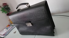 PRADA Men Briefcase - Saffiano - Black Genuine Leather