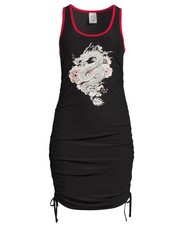 No Boundaries Sleeveless Dress Womens Size Small Black And Red Graphic Print 