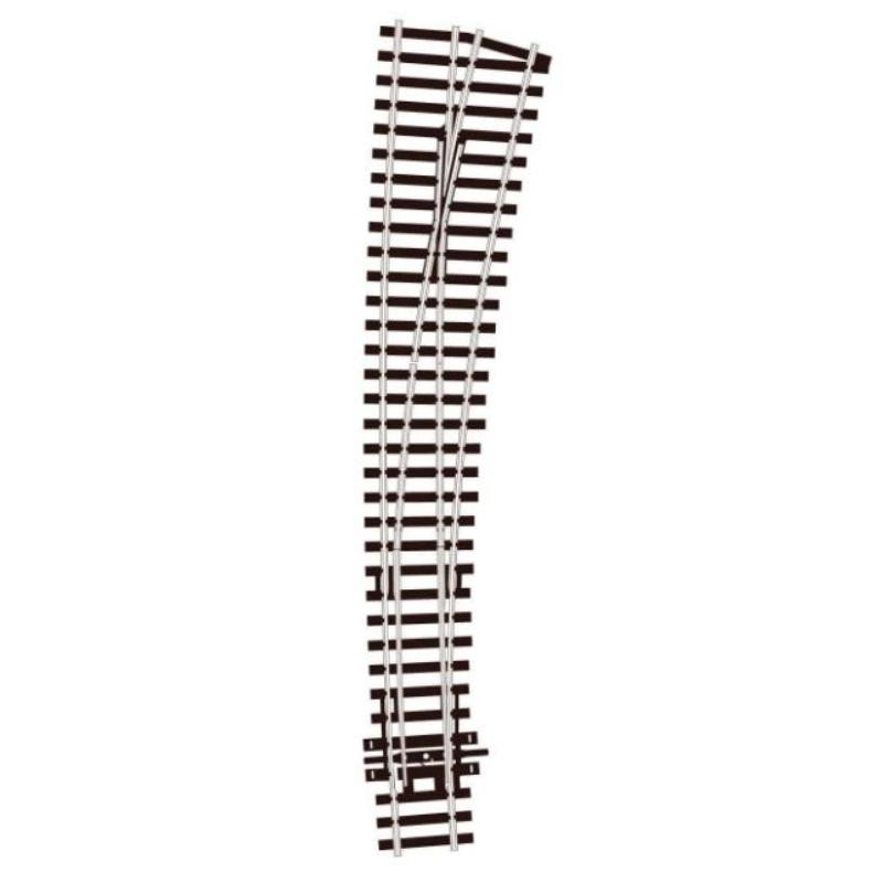 PECO OO Gauge Code 75 Curved Turnout, Large Radius, Right Hand
