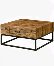 NEW FirsTime & Co. Natural Orion Industrial Coffee Table for Living Room