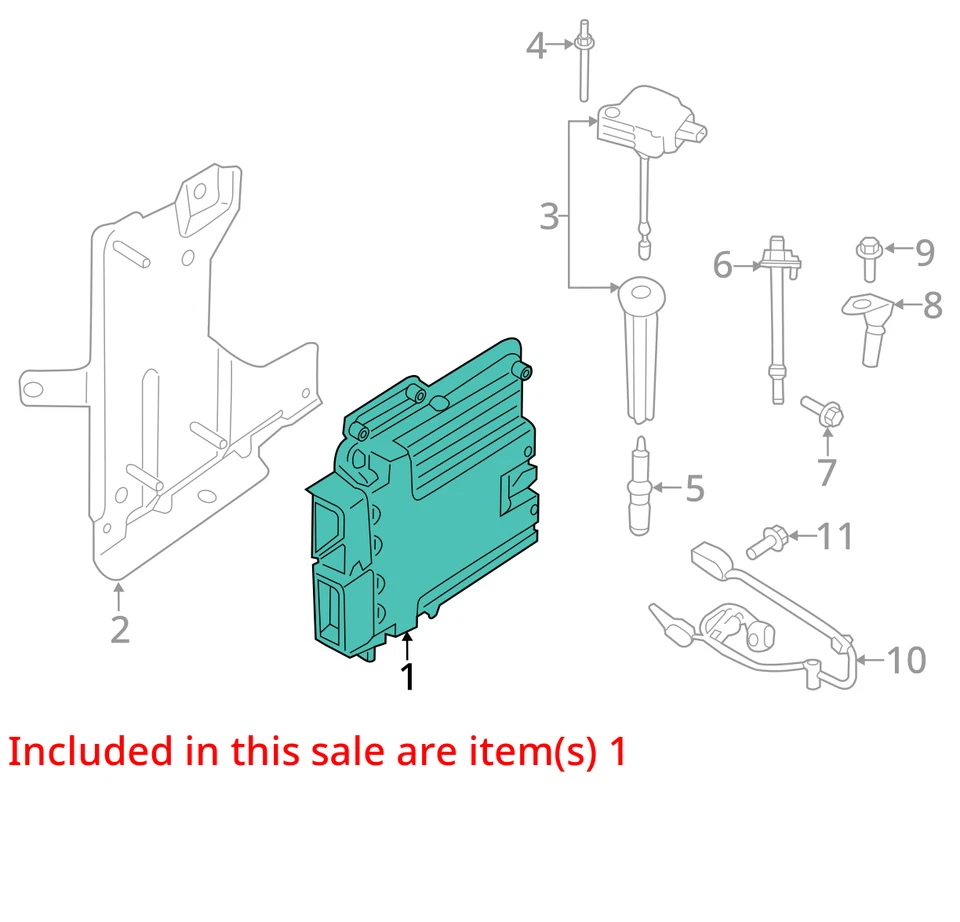 Engine ECM Electronic Control Module 2.7L Fits 17-20 LINCOLN CONTINENTAL 814520 - Image 2 of 4