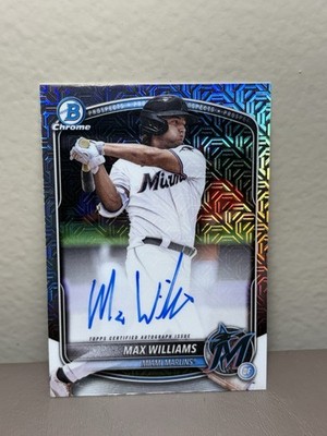 2025 Bowman Draft Mega Box Max Williams Mojo Refractor Auto BMA-MW Marlins