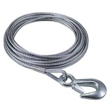  Dutton-Lainson Company (6210) 3/16" x 25" Winch Cable with Hook - 7 x 19 