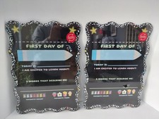 SET of 2 FIRST  LAST DAY of School Chalkboard Signs Double Sided DIY NEW