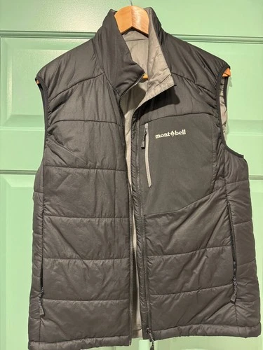 Montbell Medium insulated Thermawrap Reversable Men Vest - Black excellent video thumbnail