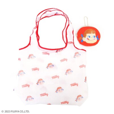 Fujiya Milky Peko Chan Tulle Folding Shopping Bag Japan Limited