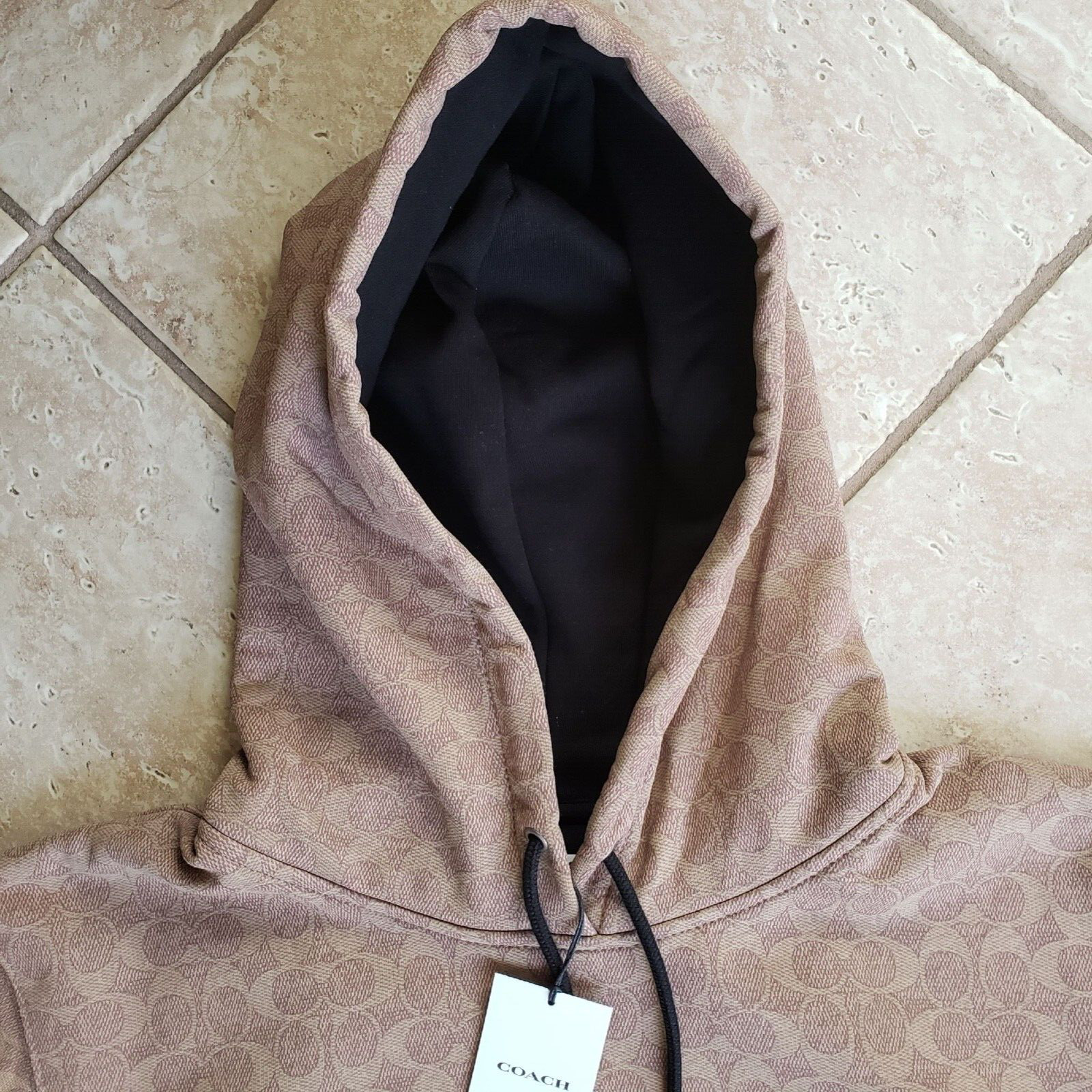 COACH SIGNATURE REXY HOODIE:NWT KHAKI MEDIUM  CF608 image 8