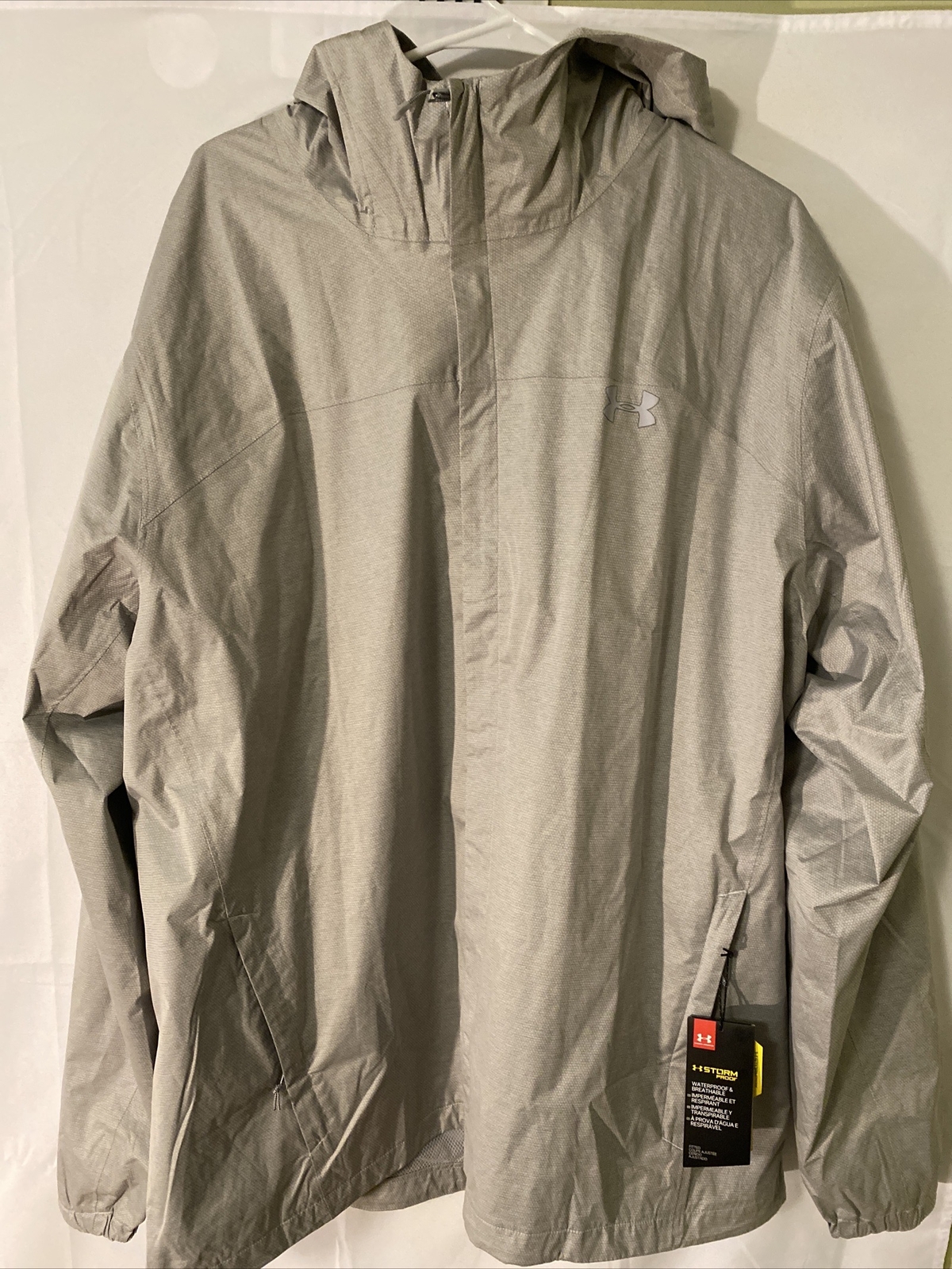 Brand NEW 3XL Under Armour UA Men’s Stormproof Lined Rain Jacket Grey