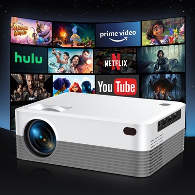 Mini Projector 2.4/5G WiFi Portable 4K LED Home Theater Android TV Bluetooth USB