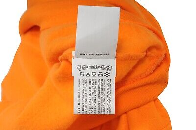 Chrome Hearts Men Off-White Hoodie Small Orange Black Logo Chrome Hearts Men Off-White Hoodie Small Orange Black Logo