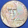 2011-D Jefferson Nickel Beautiful Lustrous Rainbow Toned Coin #1
