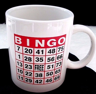 BINGO Card Coffee Mug Lucky Dedicated Bingo Fanatic Good Luck Cup Unique Gift