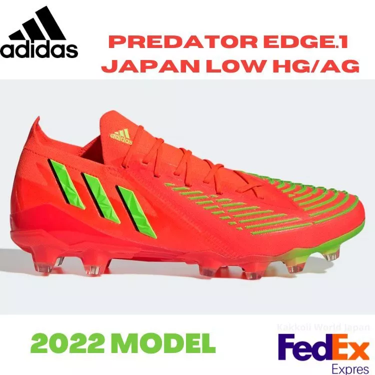 adidas Soccer Cleats Shoes PREDATOR EDGE.1 L JAPAN HG/AG Solar Red