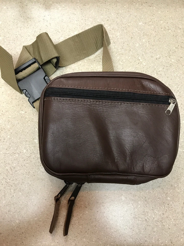 Tagua Cuero Marrón Pistola Ocultación Riñonera Cintura Paquete Funda LFAN-002 Foto 3 de 4