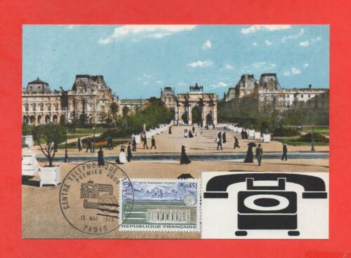 FDC 1973 - Central Telephone - the Tuileries (K390) - 第 1/2 張圖片