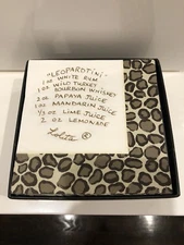 New In Box Lolita by CR Gibson Paper Cocktail Napkins Package 50 Leopardtini Mix