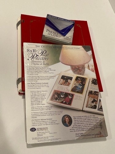 Retired Vintage Creative Memories Page Protectors, Photo Splits, and Scrapbook
