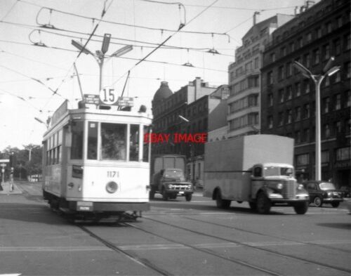 PHOTO  BELGIUM TRAMS 1959 BRUXELLES RUE ROYALE STIB TRAM NO 1171 ON ROUTE 15 - Photo 1/1