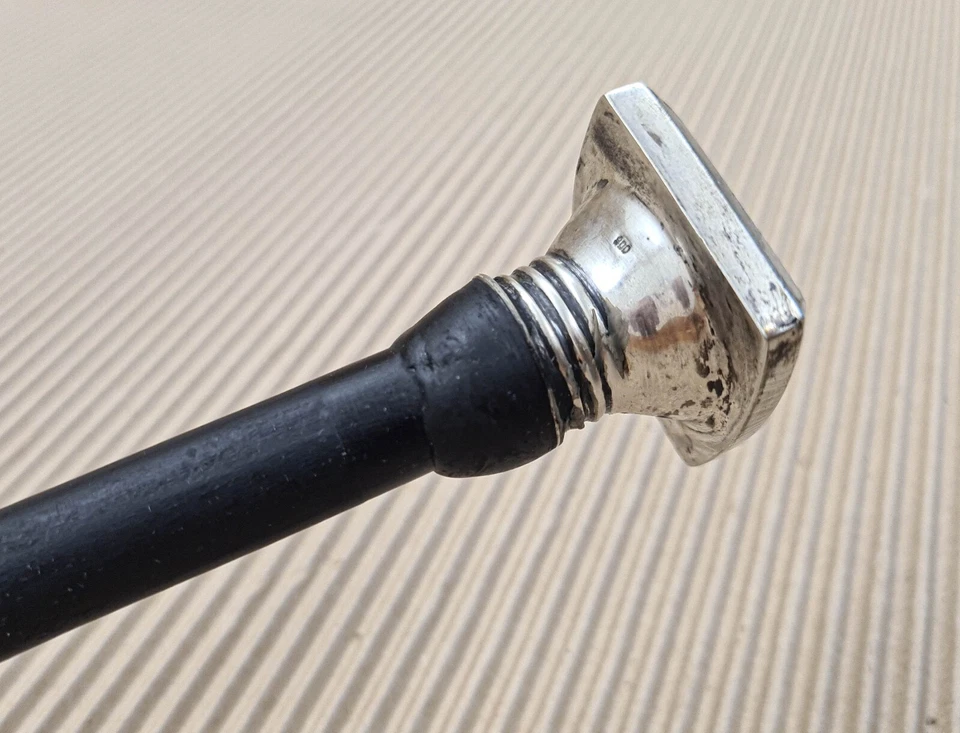 Vintage Walking Stick Cane Silver 800 - Image 3 of 4