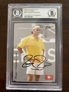 Roger Federer Auto Signed 2003 Netpro Elite Event Promo Rookie Card Tennis