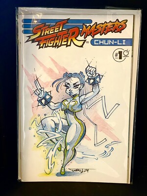 Street Fighter Masters Chun-Li #1 Blank Variant Comic With Original Sketch Art