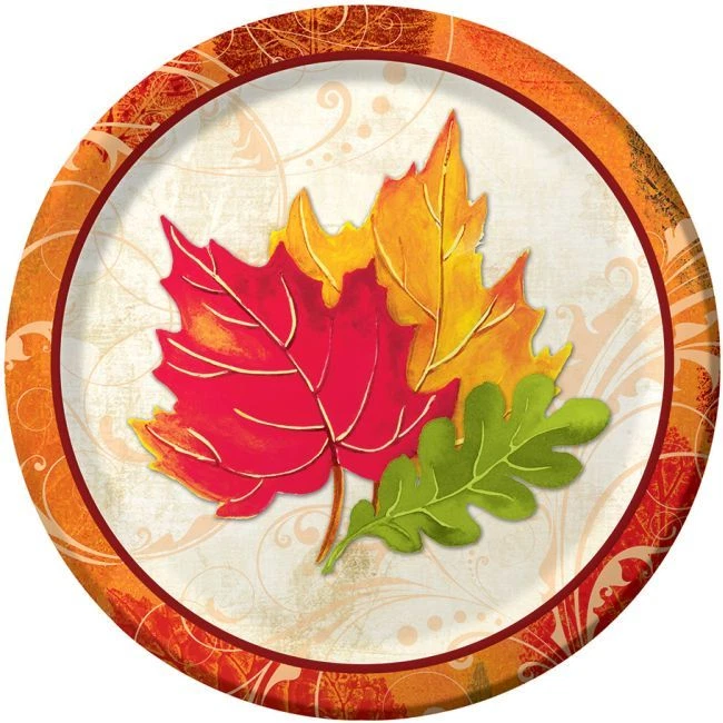 Fall paper plates cheap