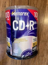 Memorex CD-R 52x 700MB 80-Minute 100 Pack Sealed