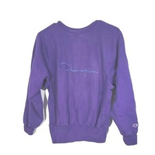 Champion Reverse Weave Sweatshirt Crewneck Size M Purple Embroidered USA VTG